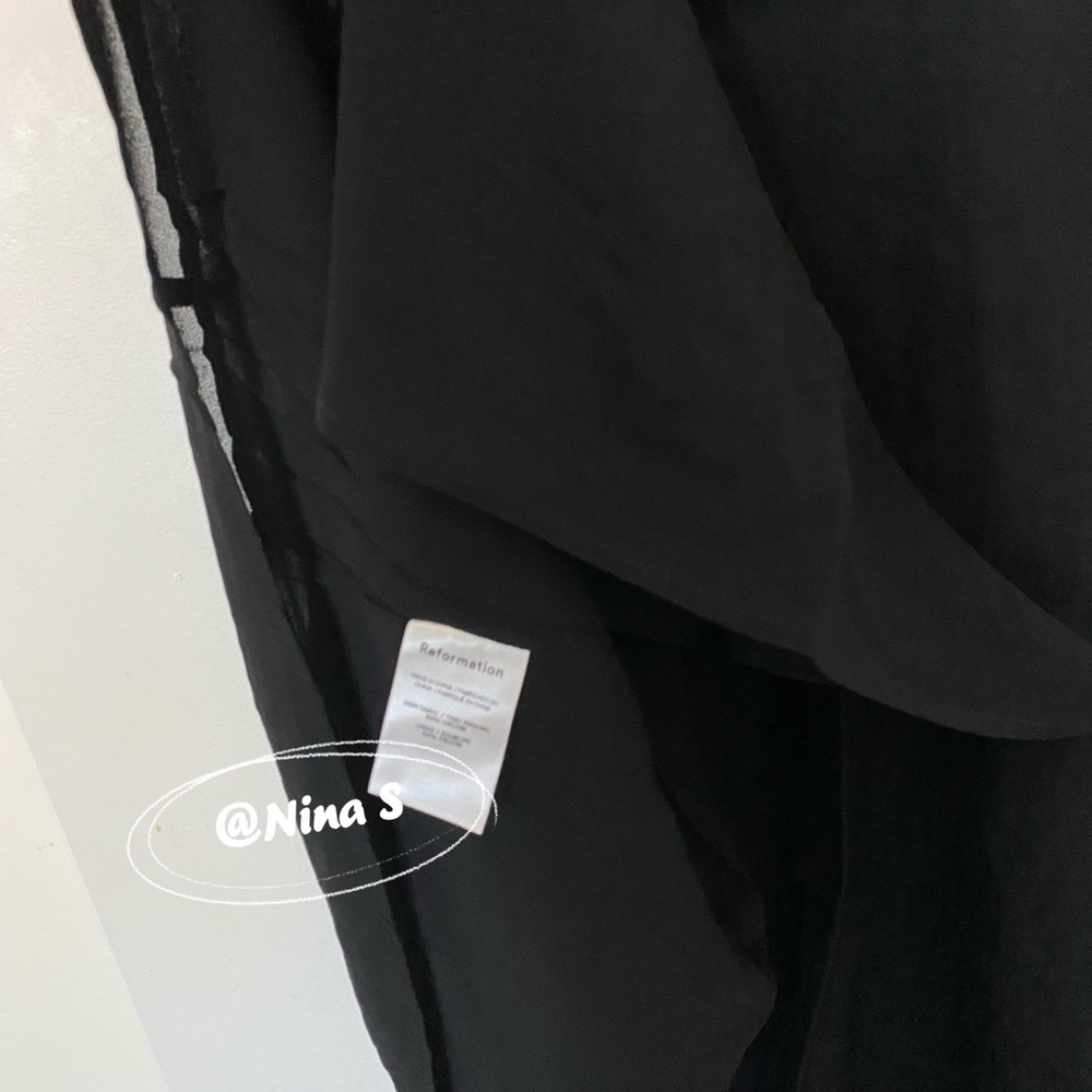 NWOT Reformation Petites Kourtney Dress in Black - Picture 4 of 5